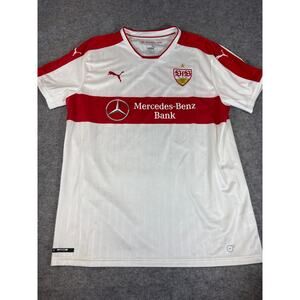 VfB Stuttgart Football Jersey Mens XL White Red Puma Mercedes Benz Bank Athletic